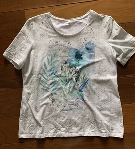 Gerry Weber Shirt Womens Tee Blouse Abstract Short Sleeve EU:40 - Picture 1 of 15