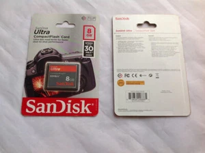 SanDisk Ultra CompactFlash 8 GB Memory Card 30MB/s (SDCFH-008G-AW46) - Picture 1 of 2
