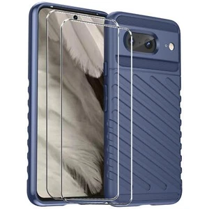 2in1 Glass Foil Display Protection Case for Google Pixel 7a Thunder Slim Robust - Picture 1 of 11