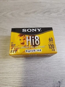 Pack of 2 SONY Hi8 60 Mins Digital8 120 HMP Video Cassette Tape New Tapes Sealed - Picture 1 of 3