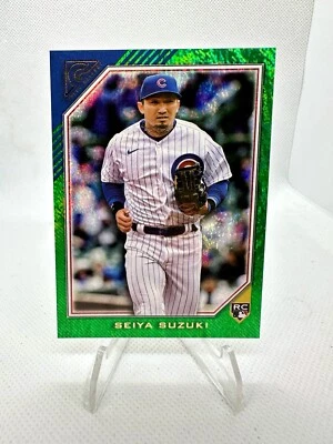 2022 Topps Gallery Seiya Suzuki RC Rookie Green Pattern Foil /99 Cubs - Image 1 of 2