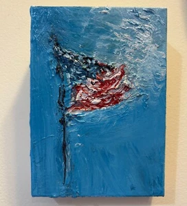 Flag, Oil Painting, Gallery Art, by Van Ness - Picture 1 of 24