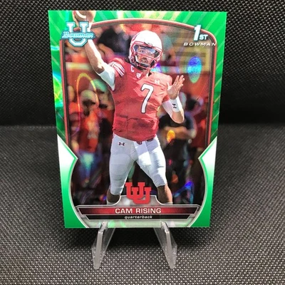 2022 Bowman University Chrome Cam Rising #76 GREEN REFRACTOR Parallel /99 (RC) - Image 1 of 2