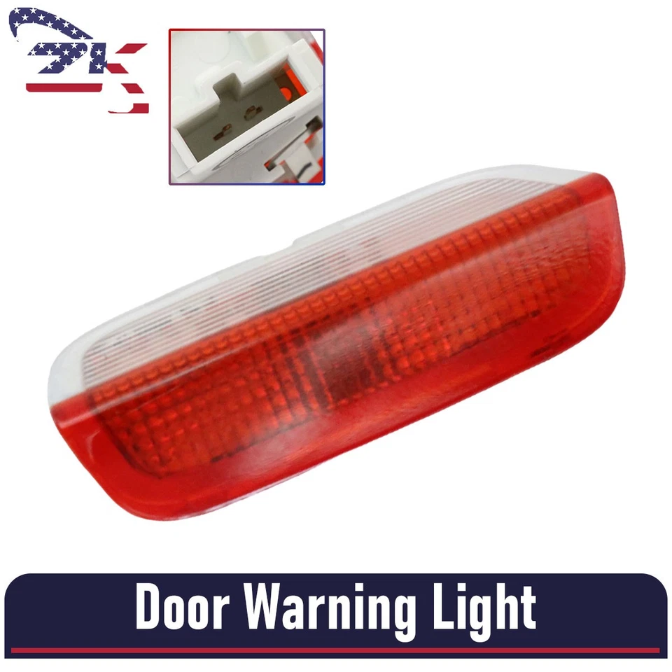 Luz de advertencia de puerta reflector lente roja lámpara de cortesía para Volkswagen VW 1K0947411A Foto 1 de 4