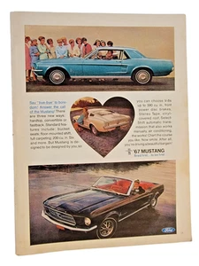 Anuncio original vintage Ford Mustang 1967 8,5x11 - Imagen 1 de 1