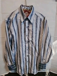 Robert Graham Multistripe Colors . Shirt L  Pre-Owned. - Picture 1 of 4