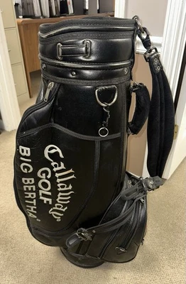 Черная кожаная сумка-тележка Callaway Golf Big Bertha с дождевиком и 6-позиционным разделителем - Изображение 1 из 4