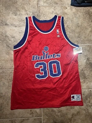 Vintage NWT Champion Washington Bullets Rasheed Wallace Jersey Men’s Size XL 48 - Image 1 of 4