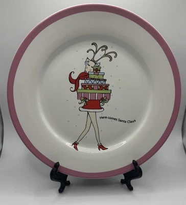 Plato de ensalada de desierto de renos de Navidad Rosanna 8" Foto 1 de 3