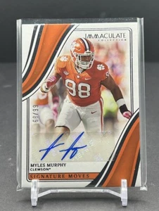 MYLES MURPHY 2023 IMMACULATE SIGNATURE MOVES AUTO SERIAL CARD /99 CLEMSON #SM-MM - Picture 1 of 2