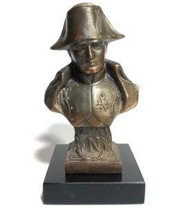 Small Beautiful Vintage Napoleon Bonaparte Brass or Bronze Statue on Marble Base - Picture 1 of 11