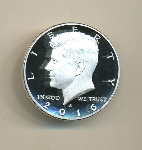 2016 S SILVER PROOF Gem Deep Cameo Kennedy Half Dollar  - 90% SILVER Cover