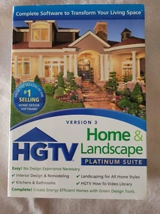 HGTV Home & Landscape Platinum Suite, Version 3 Software Windows XP, Vista, or 7 - Picture 1 of 6