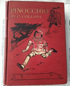 Vintage red cover Pinocchio by C. Collodi 1916 Illustrated by Maria L. Kirk Book - Picture 1 of 12
