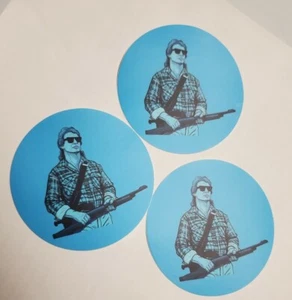 WWE Rowdy Roddy Piper THEY LIVE MOVIE 🎬 (1988) STICKERS 3 PACK LOT - Picture 1 of 5