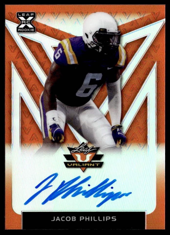 2020 Leaf Valiant #BA-JP3 Jacob Phillips Auto Orange /50 LSU Tigers - Image 1 of 2