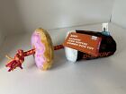 Bark Dunkin Donuts Iced Coffee & Donut On A Rope Dog Toy Squeak All Size New Nwt