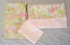 CANNON 3 pc TWIN Sheets FLAT FITTED PILLOWCASE Floral PINK Green 2 set available