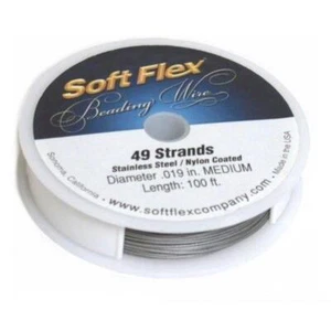 Soft Flex Bead Wire 49 Strand 100 ft. .019 FindingKing - Picture 1 of 1