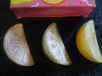 Vintage Avon Citrus Soap Scents 3 soaps sliced fruit shape  - Image 1 of 4