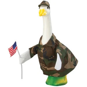 Patriotic Military Camo with American Flag Goose Outfit Costume for 23"H Goose - Picture 1 of 6