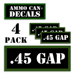 45 GAP Ammo Can LABELS STICKERS DECALS for Ammunition Cases 3"x1.15"  4 pack - Picture 1 of 4