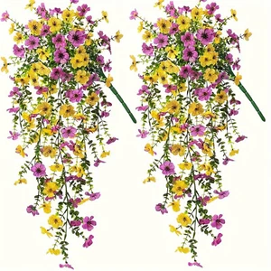 2X Exquisite Lifelike Silk Daisy Hanging Flowers for Artificial Plants Orchid! - Picture 1 of 14
