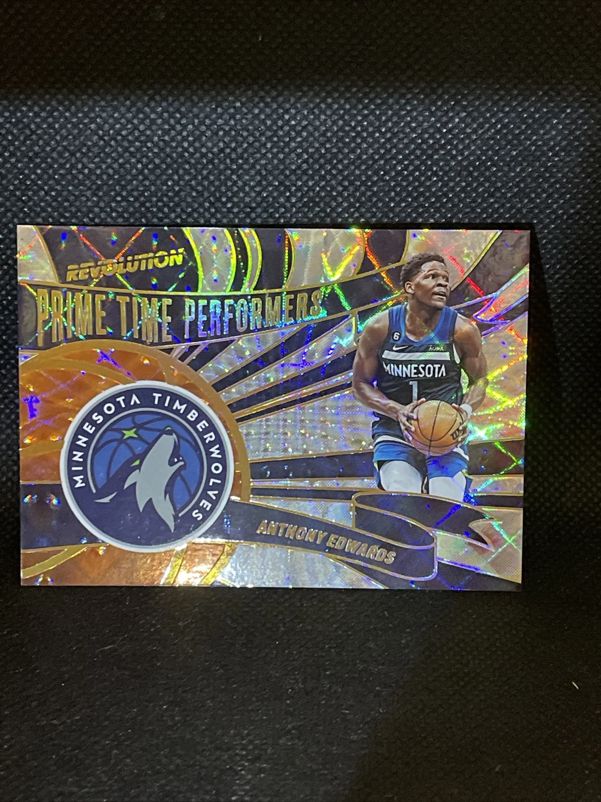 2022-23 Panini Revolution Anthony Edwards CASE HIT Prime Time Performers SP Look