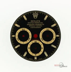 Original Men's Rolex Daytona Zenith 16523 16528 Gloss Black Dial 2/T #D23 - Picture 1 of 8