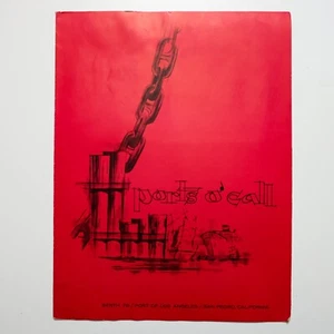 Vintage Ports O' Call Restaurant Menu Los Angeles San Pedro Rare - Picture 1 of 5