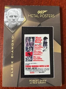 2024 JAMES BOND 007 BLACK DIAMOND METAL POSTERS - ROBERT SHAW AS RED GRANT - Foto 1 di 2