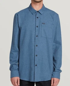 VOLCOM Men's CADEN Solid L/S Flannel Shirt - RNE - Small - NWT - Picture 1 of 2