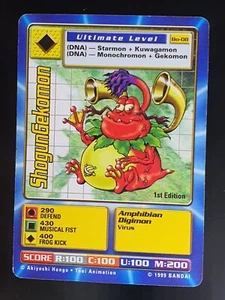Tarjeta Digimon ShogunGekomon Bo-08 1ª Edición Bandai 1999 Sin Lámina - Imagen 1 de 5
