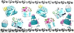 16 Oz UV DTF Transfer Vinyl Sticker - Tiff&Co Inspired - Decal Cup Wrap - Picture 1 of 1