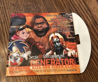 Sega Dreamcast 1999 Generator Vol. 1 Demo Disc USED VNTG FAST SHIPPING READ WORK - Image 1 of 4
