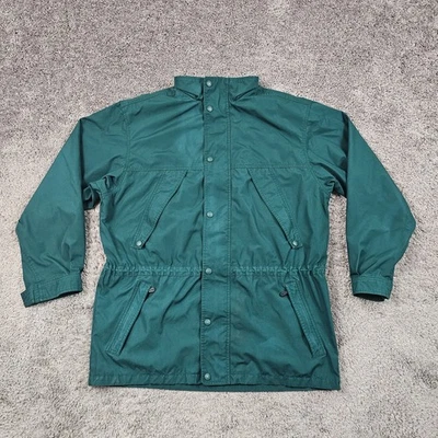Chaqueta DE COLECCIÓN Eddie Bauer Para Hombres XL Alta Verde Forrada de Vellón Mezcla de Lana Cremallera Completa Foto 1 de 4