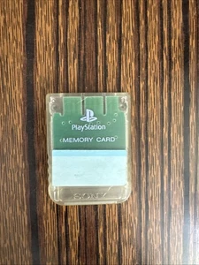 Tarjeta de memoria genuina Sony PlayStation 1 SCPH-1020 verde OEM PS1 probada - Imagen 1 de 2