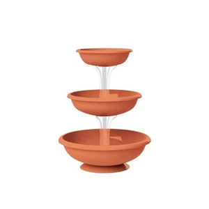 Fioriera verticale Kit 3 Ciotole - Fontana - D.50x64h cm - Terracotta - Bama - Foto 1 di 3