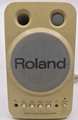 Altavoz Micro Monitor Estéreo Roland MA-8 Altavoz Principal Blanco Único FUNCIONA Foto 1 de 4