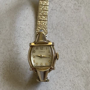 Vintage Lyceum Swiss Watch Apex 10KGF Case Runs Spiedel Band Parts Repair - Picture 1 of 17