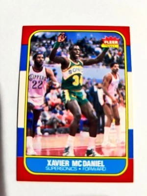 Fleer #72 1986-87 Xavier McDaniel RC Rookie Seattle Supersonics casi nuevo-como nuevo Foto 1 de 2
