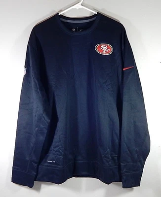 Sudadera Negra Nueva XXL Emitida por el Equipo San Francisco 49'ers Nike Onfield Cuello Redondo Foto 1 de 2