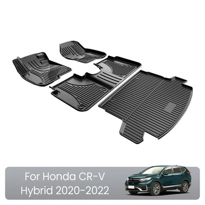 Custom TPE 3D Floor Mats Trunk Mat For Honda CR-V Hybrid 2020-2022 All Weather Foto 1 de 4