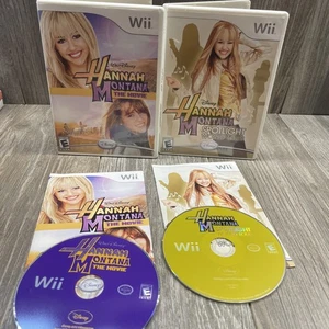 Hannah Montana: The Movie + The Movie (Nintendo Wii, 2009) Lot (2 Games) VG - Picture 1 of 15