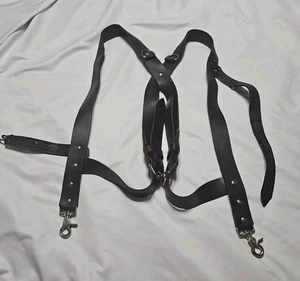 Sheehan & Co. Leather Rib Strap Harness Belt Suspenders  - Picture 1 of 7