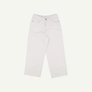 Seasalt Cornwall Womens Beige Organic Cotton Wide Cropped Trousers Size 8 - Picture 1 of 13