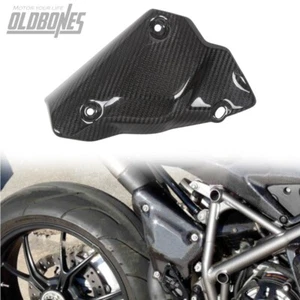 For Ducati 848 8098 1198 Carbon Fiber Exhaust Pipe Cover Heat Shield Gloss - Picture 1 of 12