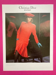 Publicité Christian Dior 1986 vintage automne hiver mode Linda Evangelista 80s - Picture 1 of 3