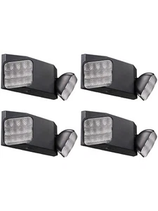Confezione da 4 Luci di Emergenza LED Commerciali, Teste Regolabili, AC 120/277V - Foto 1 di 7