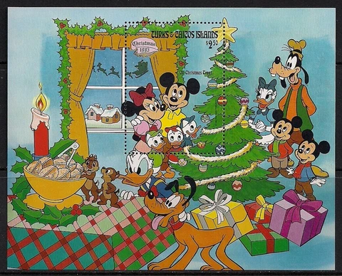 Turks & Caicos Stamp 602  - 83  Disney Christmas Cover